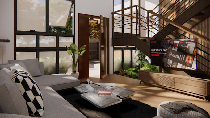 Gig Preview - Do interior design and realistic 3d rendering using vray, enscape or lumion