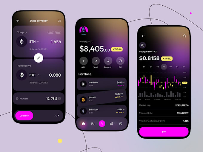 Gig Preview - Develop crypto wallet app, crypto exchange website, crypto trading app