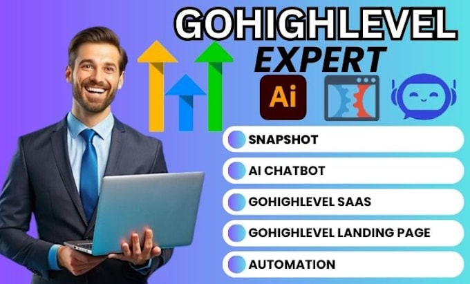 Gig Preview - Gohighlevel saas snapshot,gohighlevel automations,gohighlevel website,ai chatbot