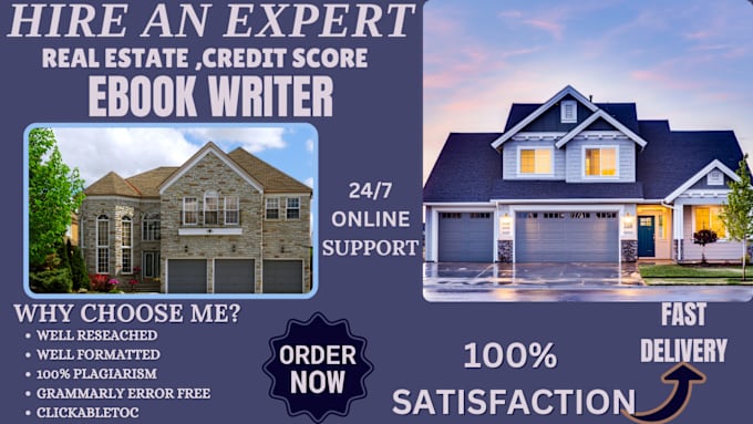 Gig Preview - Ghostwrite any kind of real estate, business, health and wellness ebooks for you