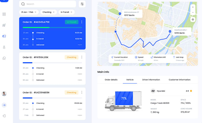 Gig Preview - Build transportation app, logistic app, truck booking app for android and ios