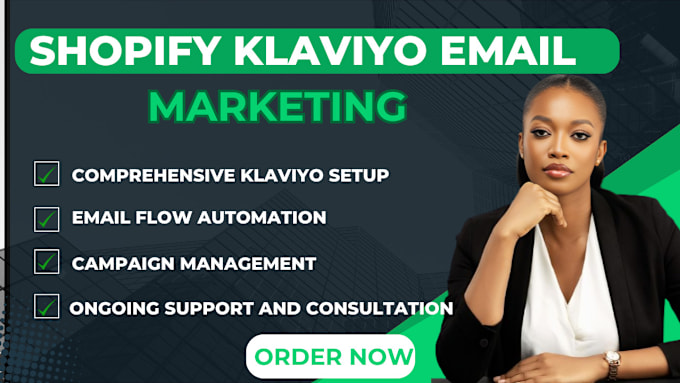 Gig Preview - Setup shopify klaviyo email marketing, email flows, shopify email automation