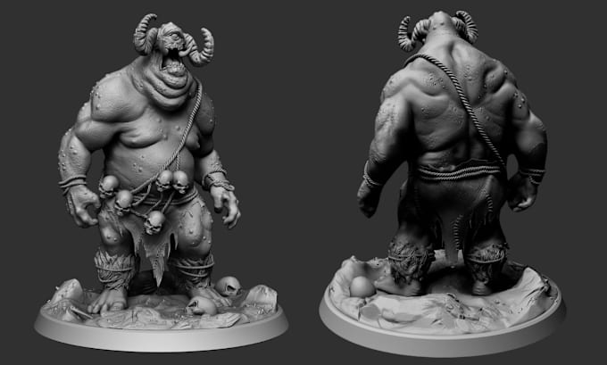 Gig Preview - 3d miniatures war hammer dnd tabletop games figurine for 3d printing