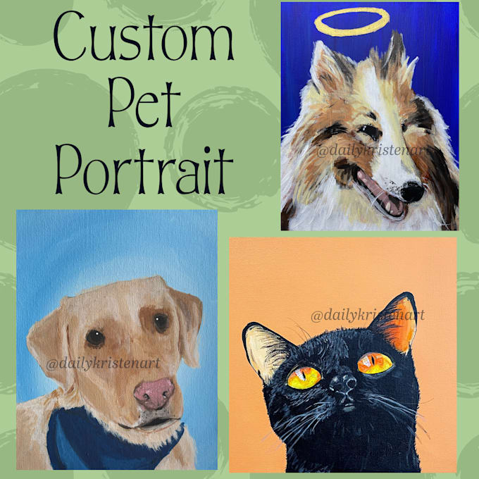 Gig Preview - Paint your pet in a semi realistic style