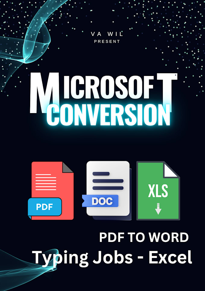 Gig Preview - Do pdf to word conversion, typing jobs in excel