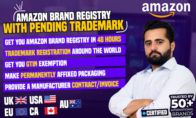 Gig Preview - Do amazon brand registry with your pending trademark