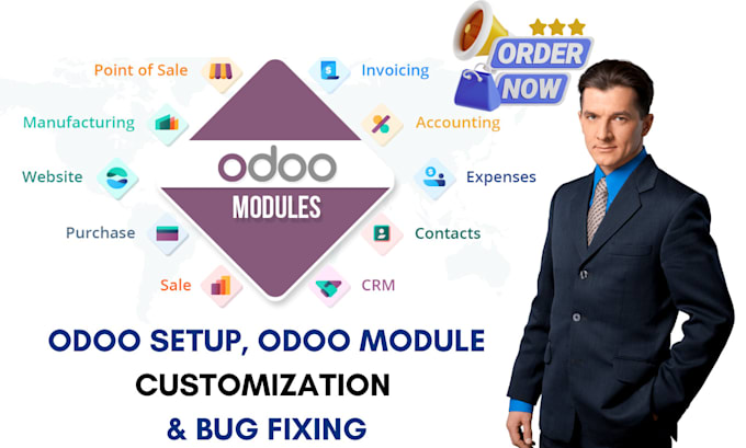 Gig Preview - Design odoo website, custom odoo module customization, odoo erp, odoo CRM