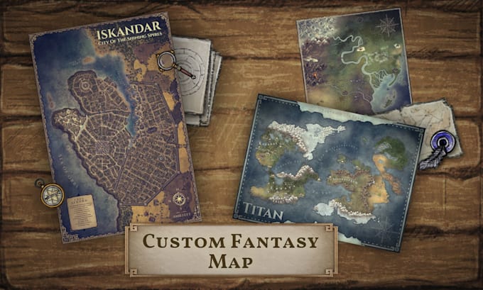 Gig Preview - Make a custom fantasy map for you