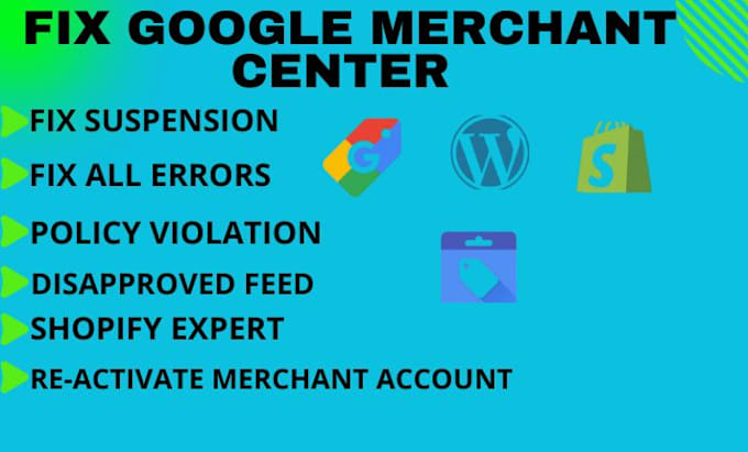 Gig Preview - Fix google merchant misrepresentation gmc suspension, shopping ads gtin products