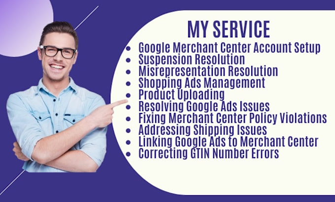 Gig Preview - Setup and fix google merchant center suspension shopping ads misrepresentation