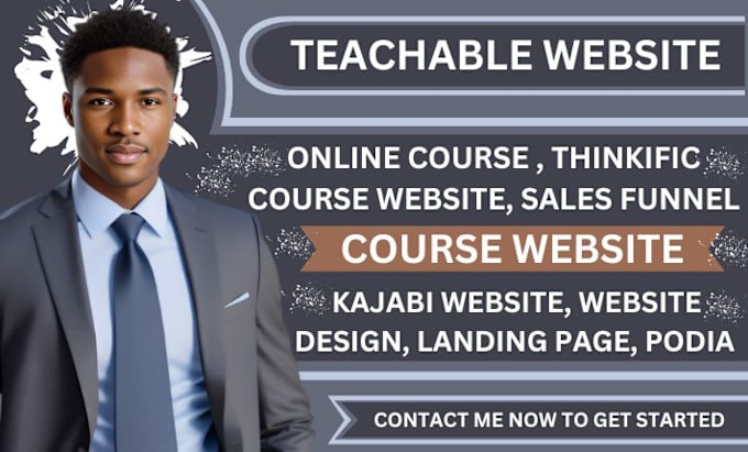 Gig Preview - Setup online course on kajabi, teachable, thinkific website and do sales funnel