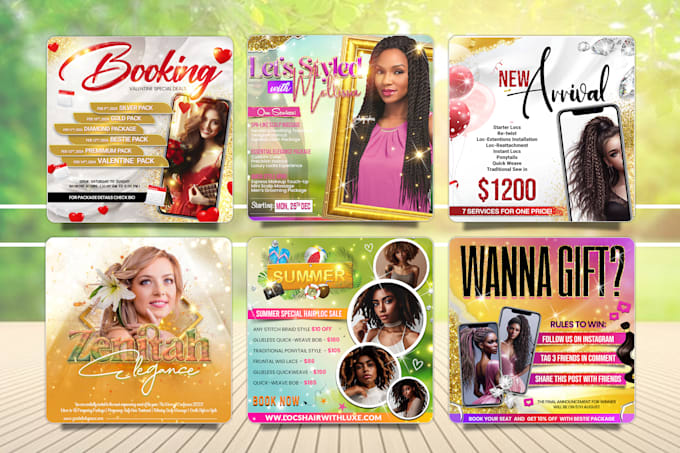 Gig Preview - Unleash hair, lash, nail, spa or event flyers with amazing graphic designs