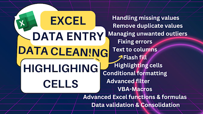 Gig Preview - Enter,clean and highlight your data to get more accurate result