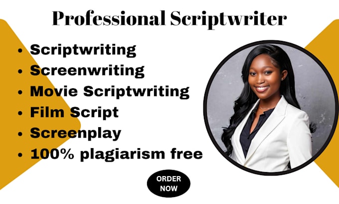 Gig Preview - Ghostwrite movie script, movie scriptwriter, film script