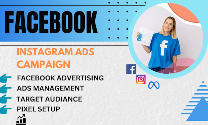 Gig Preview - Do facebook ad, marketing adverdising, instagram ad and meta ad manager