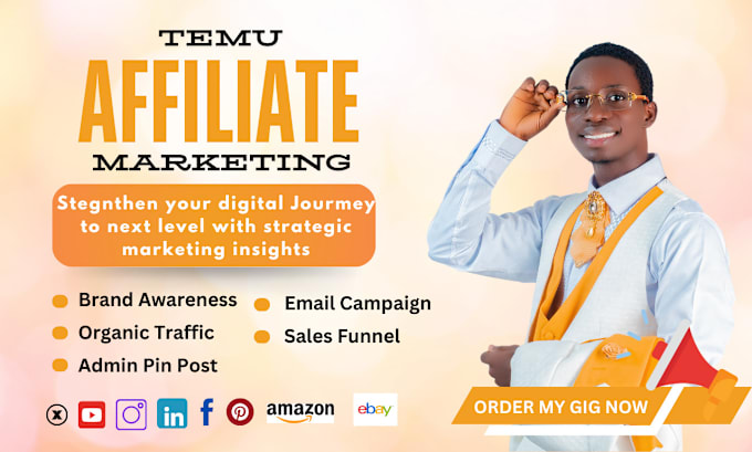 Gig Preview - Do affiliate link promotion, affiliate marketing, temu clickbank marketing