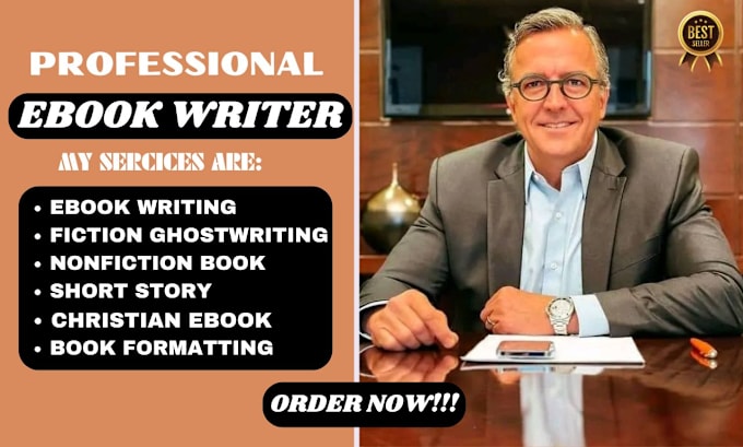 Gig Preview - Be ebook writer, fiction ghostwriter, nonfiction, short story, ghost book writer