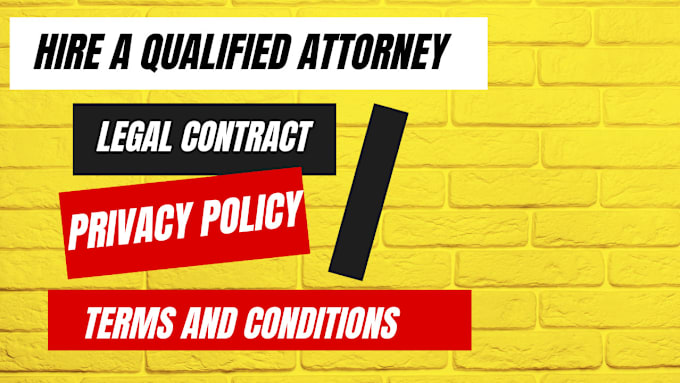 Gig Preview - Write legal contract and agreement for you