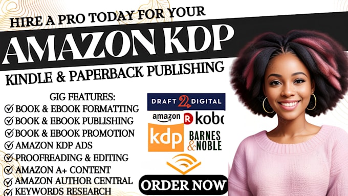 Gig Preview - Format, publish, promote your book on amazon and kindle KDP