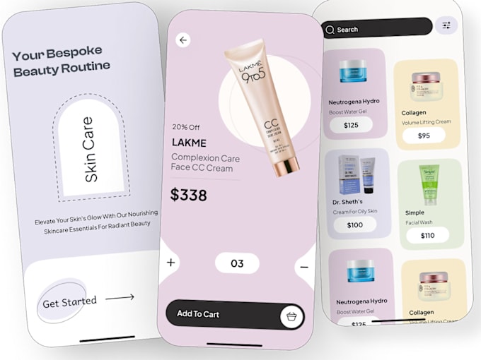 Gig Preview - Skincare app, essential oil app, skincare beauty scanner app