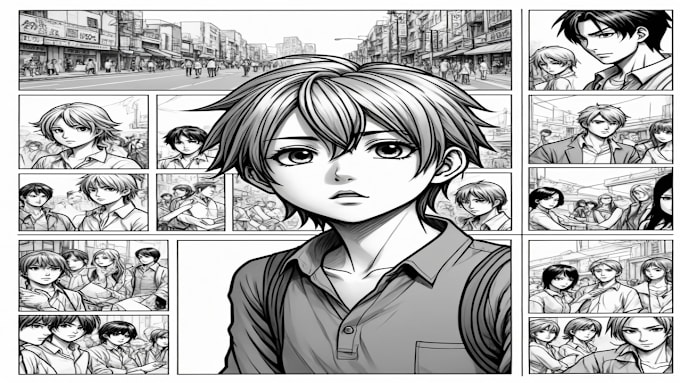 Gig Preview - Create manga comic, comic illustration, comic pages, panel for your story