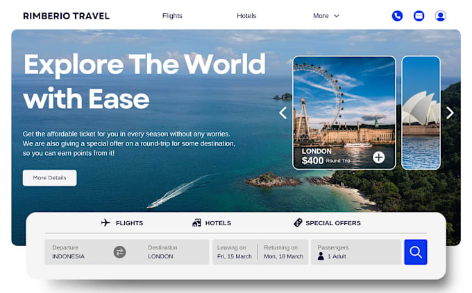 Bestseller - design travel agency affiliate toursm website landing page using wordpress