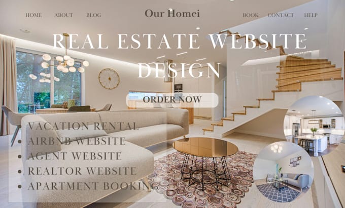 Gig Preview - Design real estate website vacation rental website and agent website