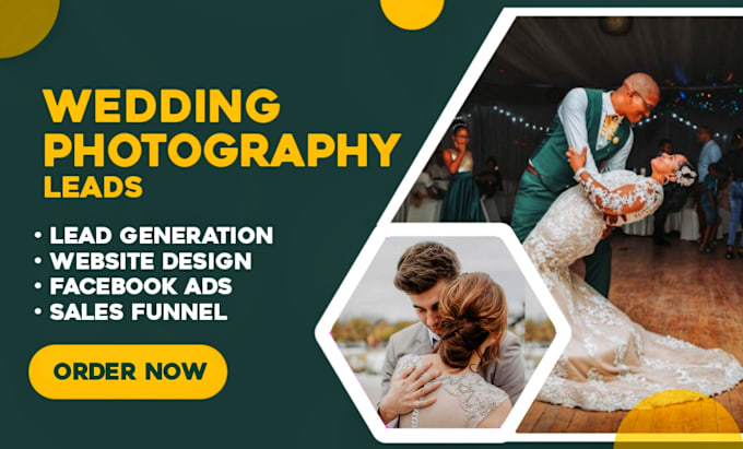 Gig Preview - Generate wedding photography event planning leads photography booking website