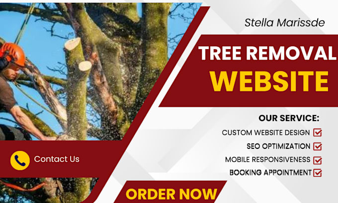 Bestseller - design modern tree removal website, sawmill and woodwork, landscaping website