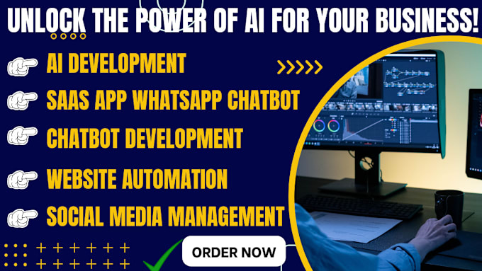 Gig Preview - Be your social media manager website automation ai whatsapp chatbot development