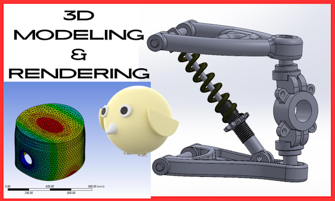 Gig Preview - Do 3d product design, mechanical engineering design and rendering