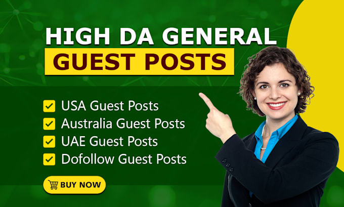 Gig Preview - Do high da USA, UK, uae, australia guest posts with contextual SEO backlinks