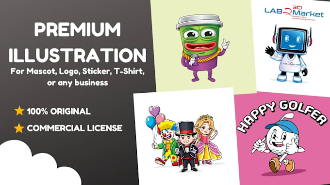 Gig Preview - Design cartoon illustration for mascot, logo, or sticker