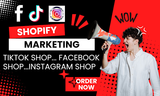 Gig Preview - Complete shopify marketing increase shopify sales via tiktok shop facebook shop