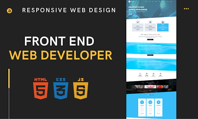 Gig Preview - Be your frontend web developer using HTML, tailwind CSS, javascript, reactjs