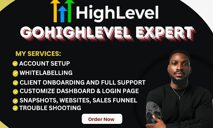 Gig Preview - Setup, customize manage your gohighlevel agency gohighlevel salesfunnel in 24hrs