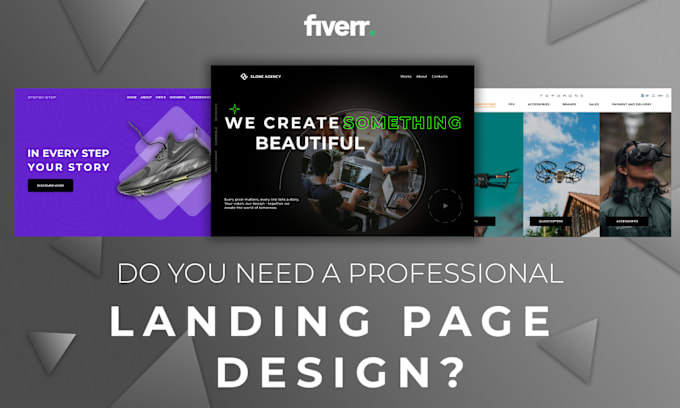 Gig Preview - Design a creative modern high converting landing page