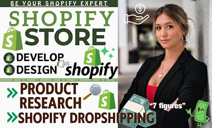 Gig Preview - Build automated shopify dropshipping store, shopify website, shopify expert