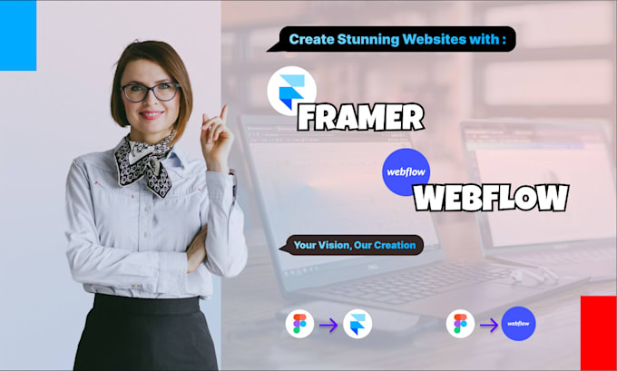 Gig Preview - Design framer website webflow expert figma to framer website design redesign