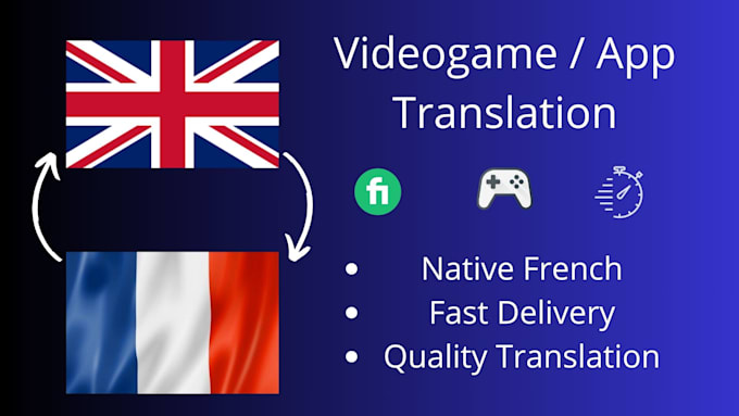 Gig Preview - Translate your game or app into french