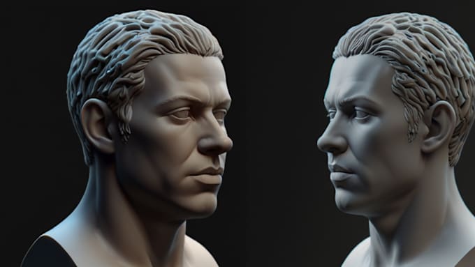 Gig Preview - Do 3d head bust, 3d mask, 3d face, 3d figure, half body for 3d printing