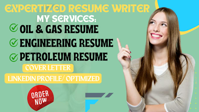 Gig Preview - Write oil and gas resume, mining, engineering, cover letter and linkedin opt