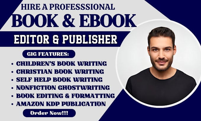 Gig Preview - Be ebook writer self help book editing formatting and publishing for amazon kdp