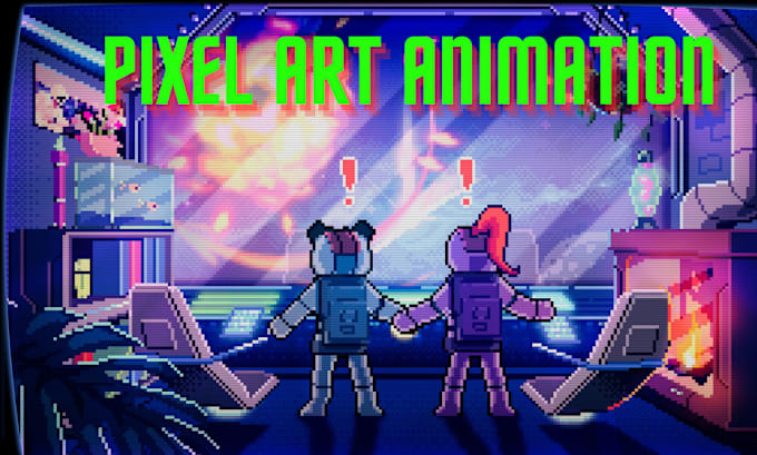 Gig Preview - Do pixel art character  looping lofi animation sprite sheet illustration gif