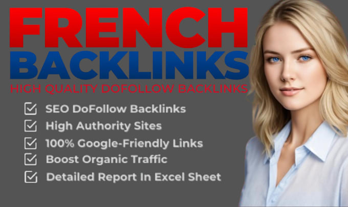 Gig Preview - Provide french link building with high da dofollow french SEO backlinks