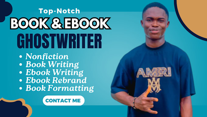 Gig Preview - Be your nonfiction ebook ghostwriter, ghost book writer, ebook rebrand, creator