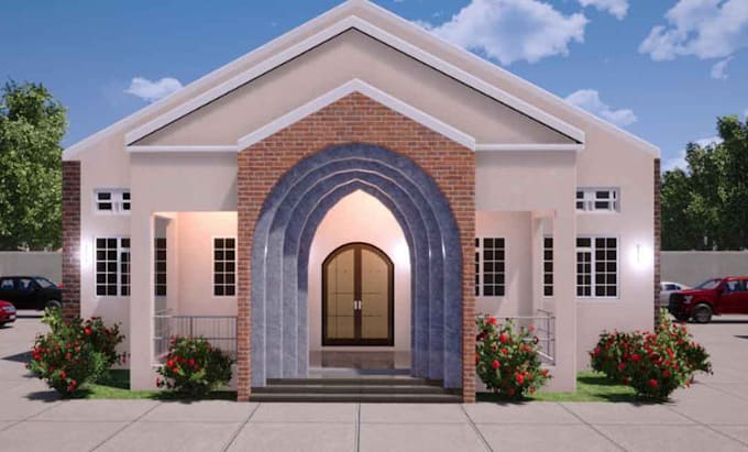 Gig Preview - Cgi 3d interior church design, 3d chapel, 3d castle 3d sanctuary with rendering