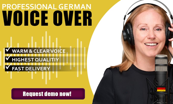 Gig Preview - Record your project with a warm, friendly female voice in german