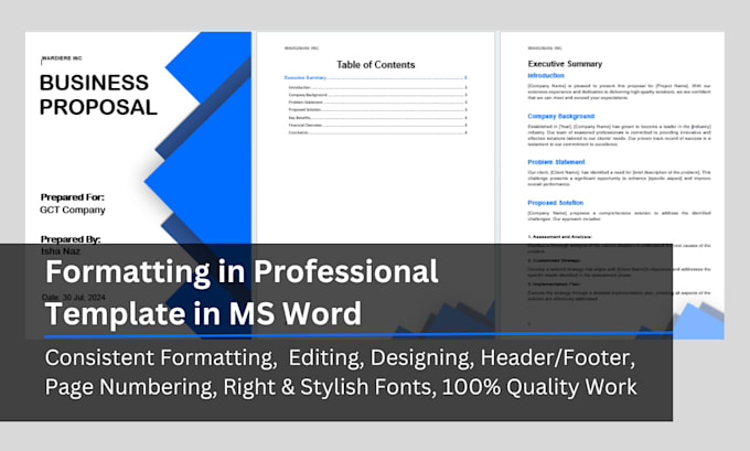 Gig Preview - Format ms word document, layout and redesign in microsoft word formatting expert