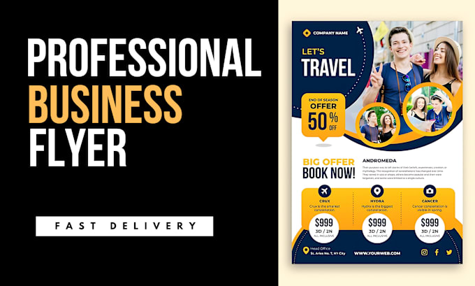 Gig Preview - Do professional digital modern business flyer pamphlet sports gym trifold